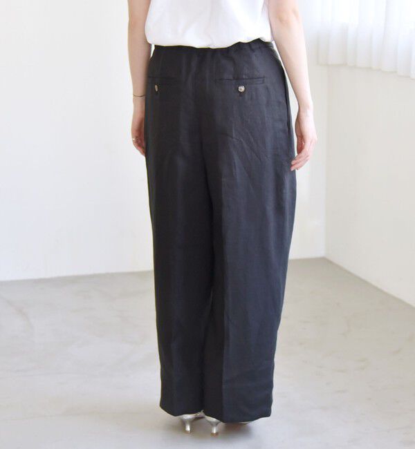 quaranciel「quaranciel:〈洗濯機可能〉ヨーロピアンフラックス リネン タック ワイド パンツ」|その他|