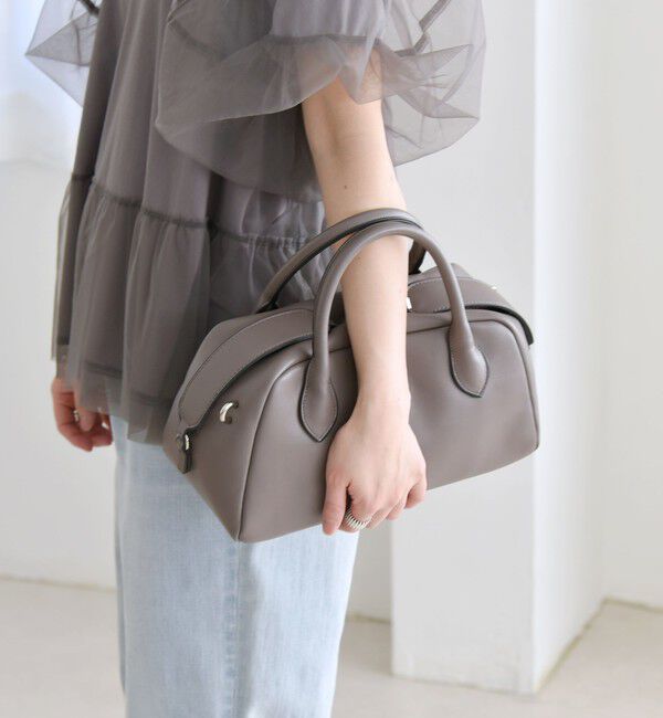 quaranciel「quaranciel: ダブルジップ デザイン ボストン ショルダー バッグ」|ショルダー・メッセンジャー|