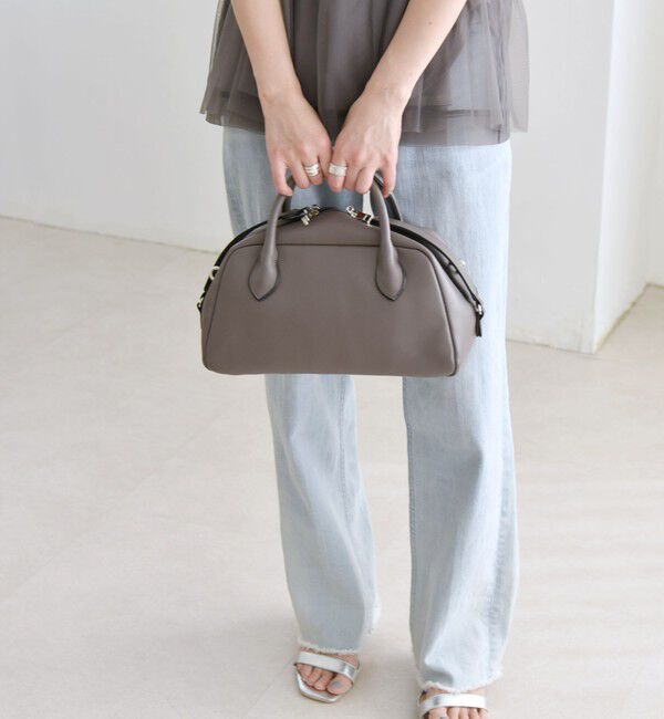 quaranciel「quaranciel: ダブルジップ デザイン ボストン ショルダー バッグ」|ショルダー・メッセンジャー|