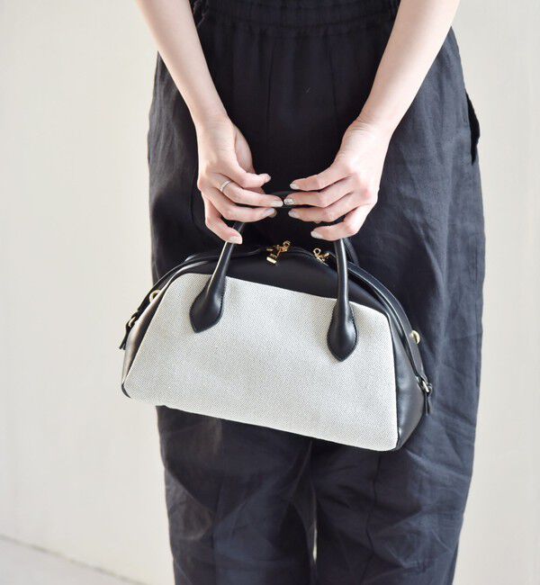 quaranciel「quaranciel: ダブルジップ デザイン ボストン ショルダー バッグ」|ショルダー・メッセンジャー|