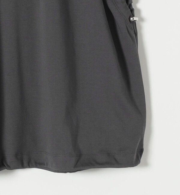 quaranciel「quaranciel:〈接触冷感/汗染み防止加工/洗濯機可能〉ドロスト ギャザー チュニック TEE」|Tシャツ・カットソー|