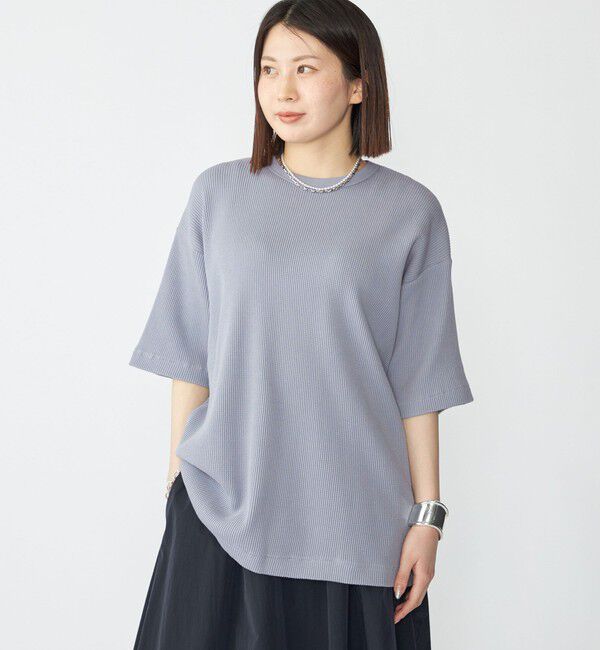 SHIPS「SHIPS: ベーシック ワッフル ショートスリーブ」|Tシャツ・カットソー|ライトブルー