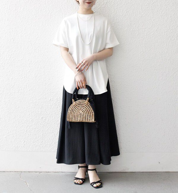 SHIPS any「SHIPS any:〈接触冷感/汗染み防止加工/洗濯機可能〉スリット ルーズ チュニック TEE」|Tシャツ・カットソー|