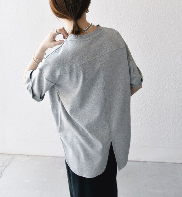 SHIPS any「SHIPS any:〈接触冷感/汗染み防止加工/洗濯機可能〉スリット ルーズ チュニック TEE」|Tシャツ・カットソー|