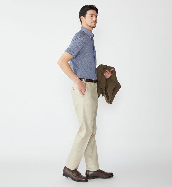 SHIPS「SHIPS: ショートスリーブ ジャージー ギンガムチェック シャツ」|シャツ・ブラウス|