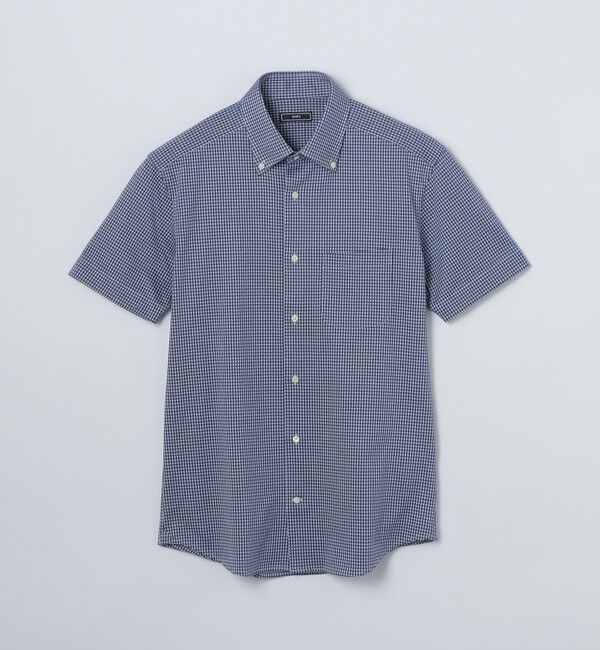 SHIPS「SHIPS: ショートスリーブ ジャージー ギンガムチェック シャツ」|シャツ・ブラウス|