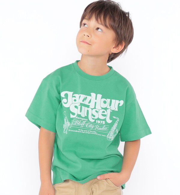 SHIPS KIDS「SHIPS KIDS:100～130cm / 50th ANNIV 半袖 ヴィンテージ Tシャツ」|Tシャツ・カットソー|グリーン