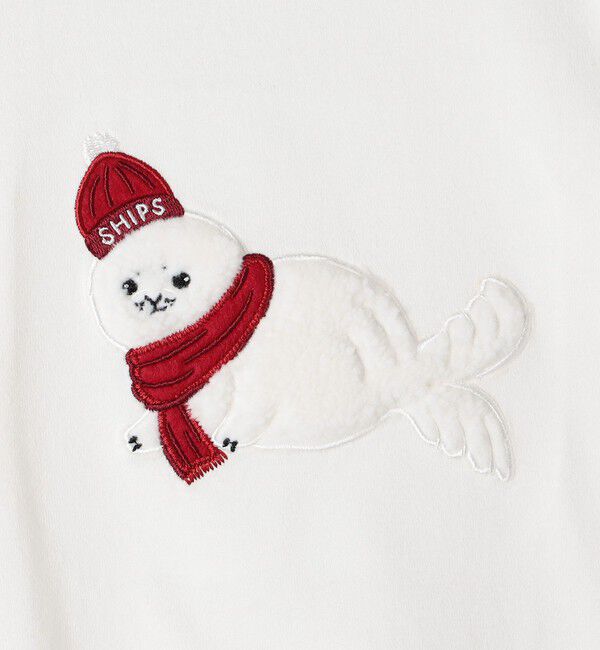 SHIPS KIDS「SHIPS KIDS:80～90cm / ベビー あざらし 長袖 Tシャツ」|Tシャツ・カットソー|