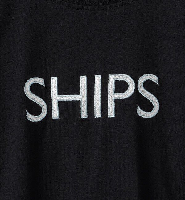 SHIPS KIDS「SHIPS KIDS:80～90cm/ 刺繍 ロゴ ロングスリーブ Tシャツ」|Tシャツ・カットソー|