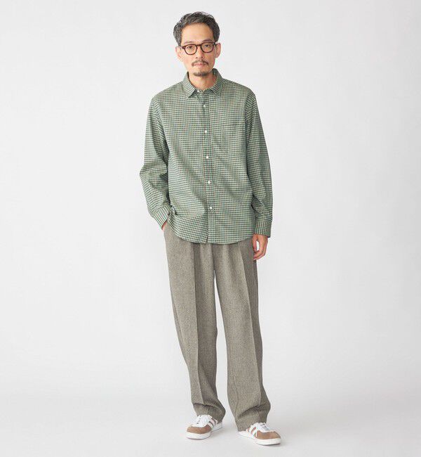 SHIPS「SHIPS: チェック レギュラーカラー ロングスリーブ シャツ」|シャツ・ブラウス|