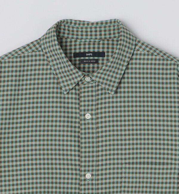 SHIPS「SHIPS: チェック レギュラーカラー ロングスリーブ シャツ」|シャツ・ブラウス|
