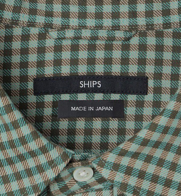 SHIPS「SHIPS: チェック レギュラーカラー ロングスリーブ シャツ」|シャツ・ブラウス|