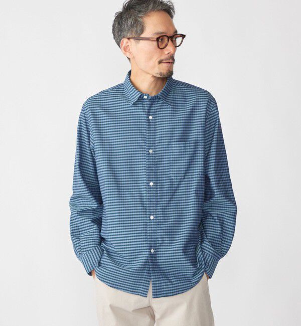 SHIPS「SHIPS: チェック レギュラーカラー ロングスリーブ シャツ」|シャツ・ブラウス|