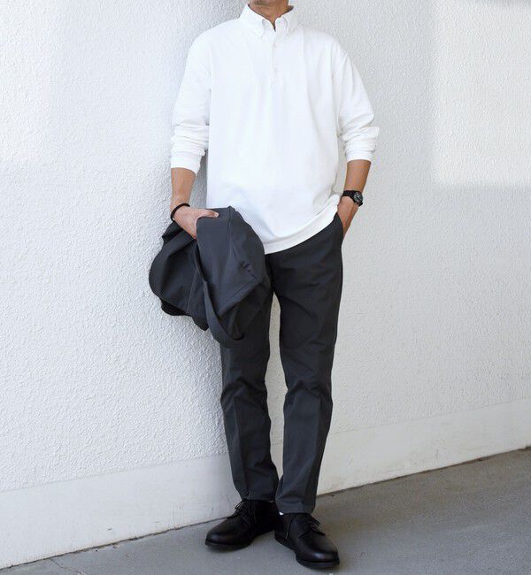 SHIPS any「SHIPS any:〈抗菌防臭/遮熱/UVカット機能等〉 鹿の子 ロングスリーブ ポロシャツ◆」|Tシャツ・カットソー|