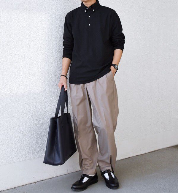 SHIPS any「SHIPS any:〈抗菌防臭/遮熱/UVカット機能等〉 鹿の子 ロングスリーブ ポロシャツ◆」|Tシャツ・カットソー|