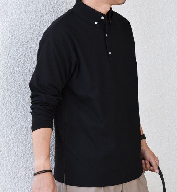 SHIPS any「SHIPS any:〈抗菌防臭/遮熱/UVカット機能等〉 鹿の子 ロングスリーブ ポロシャツ◆」|Tシャツ・カットソー|