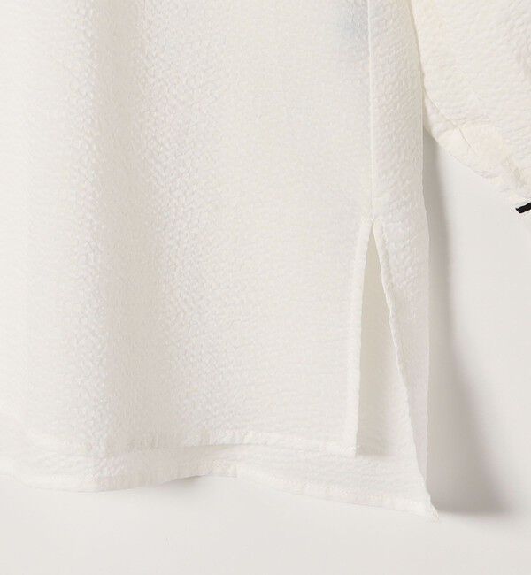 SHIPS any「《予約》SHIPS any:〈洗濯機可能〉サッカー バック リボン 配色 シャツ ブラウス」|シャツ・ブラウス|