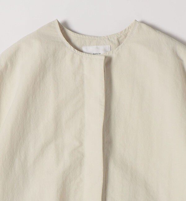 SHIPS any「《予約》SHIPS any:〈洗濯機可能〉ナイロン タスラン ノーカラー Aライン ブルゾン」|ブルゾン・スタジャン|