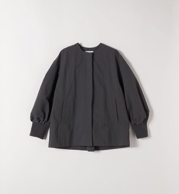 SHIPS any「《予約》SHIPS any:〈洗濯機可能〉ナイロン タスラン ノーカラー Aライン ブルゾン」|ブルゾン・スタジャン|