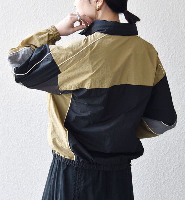 SHIPS any「《予約》SHIPS any:〈洗濯機可能〉ナイロン スタンドカラー 配色 ジップ ブルゾン」|ブルゾン・スタジャン|