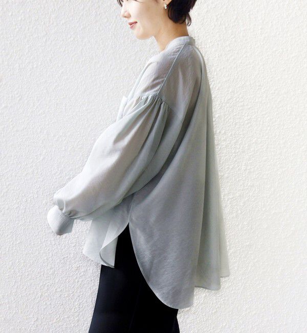 SHIPS for women「〈手洗い可能〉シアー タンブラー ポケット デザイン シャツ」|シャツ・ブラウス|