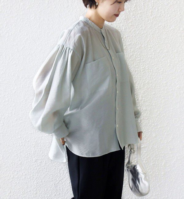 SHIPS for women「〈手洗い可能〉シアー タンブラー ポケット デザイン シャツ」|シャツ・ブラウス|