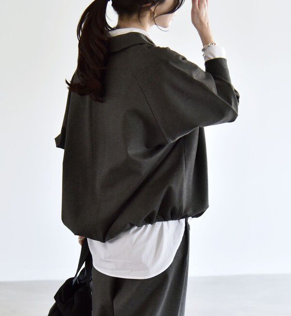 quaranciel「《予約》quaranciel:〈洗濯機可能〉ライト ポンチ ドロスト ポロ プルオーバー」|スウェット・ジャージ|