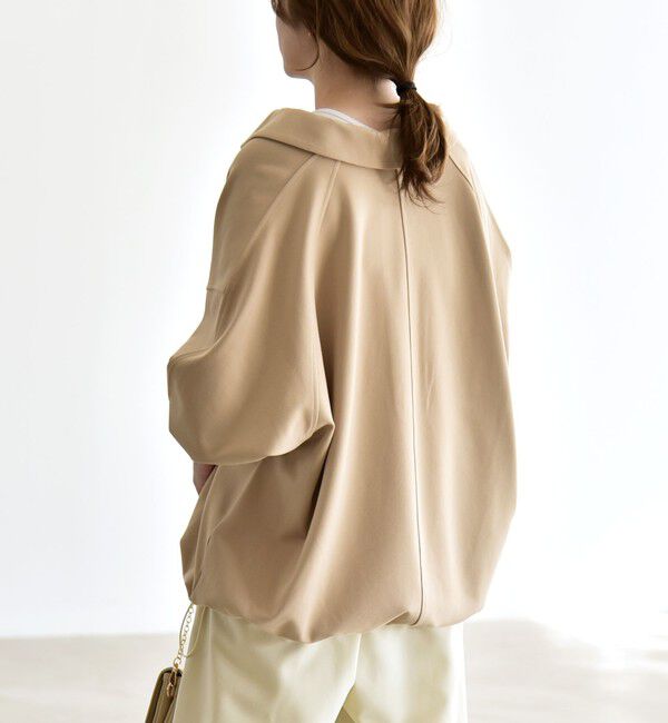 quaranciel「《予約》quaranciel:〈洗濯機可能〉ライト ポンチ ドロスト ポロ プルオーバー」|スウェット・ジャージ|