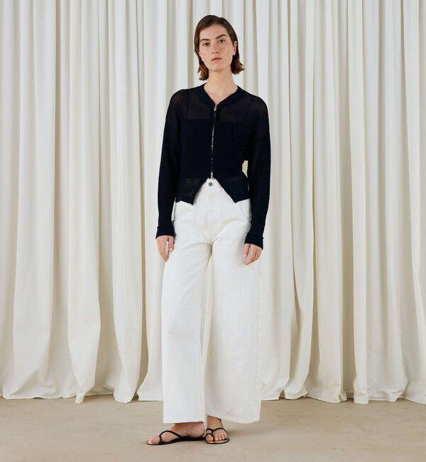 DES PRES「コットンポリエステルコイルヤーン ジップアップカーディガン」|カーディガン|