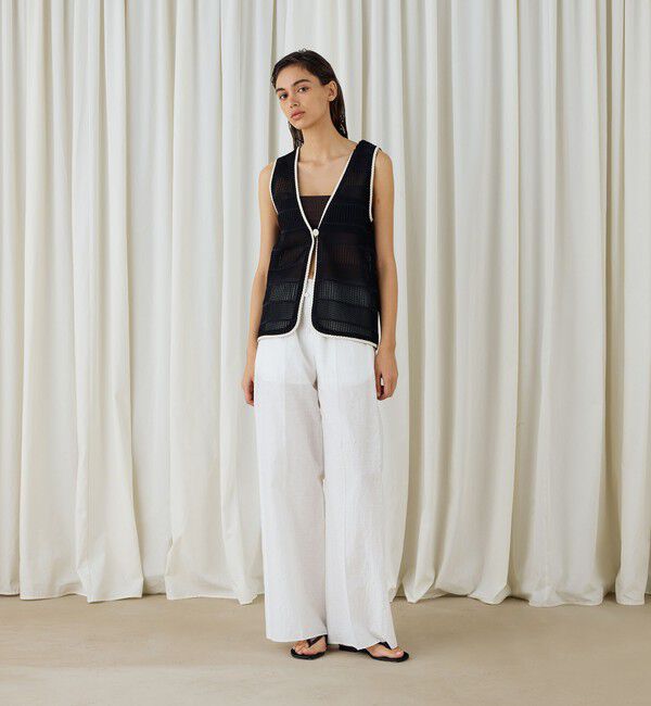 DES PRES「シアータックニット Vネックジレ」|ベスト・ジレ|