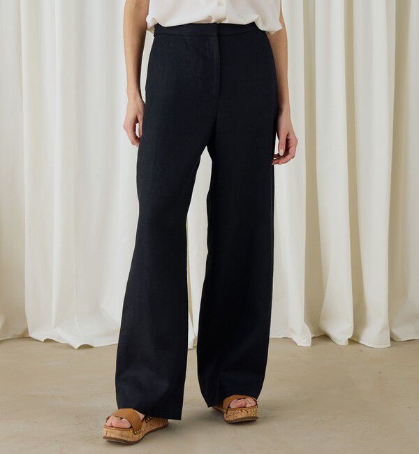 DES PRES「ツイルリネン　セミワイドイージーパンツ」|チノ|