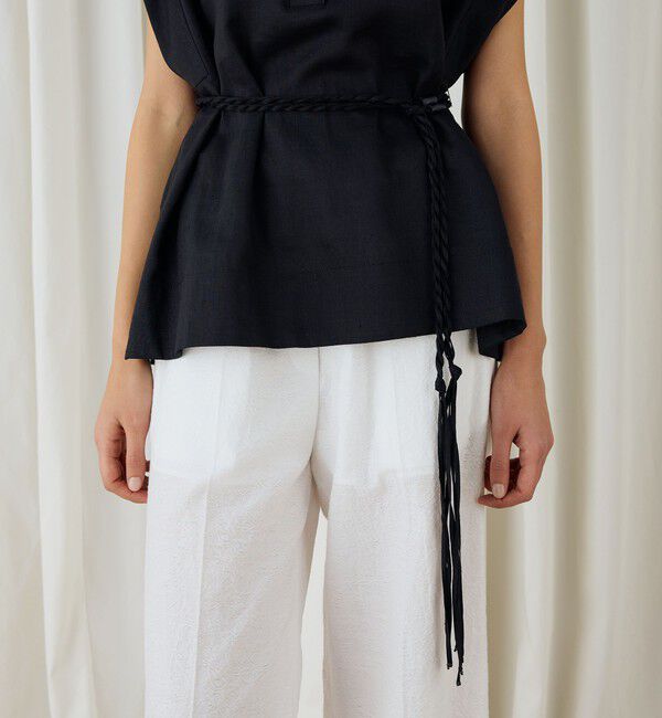 DES PRES「シルクリネンクロス ボクシーブラウス」|シャツ・ブラウス|