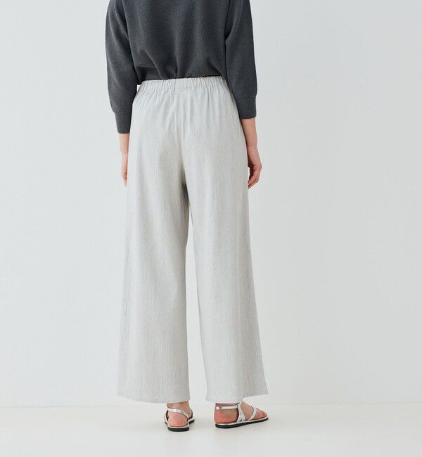 GALERIE VIE「コットンリネン ビスコース ストレッチ イージーワイドパンツ」|その他|