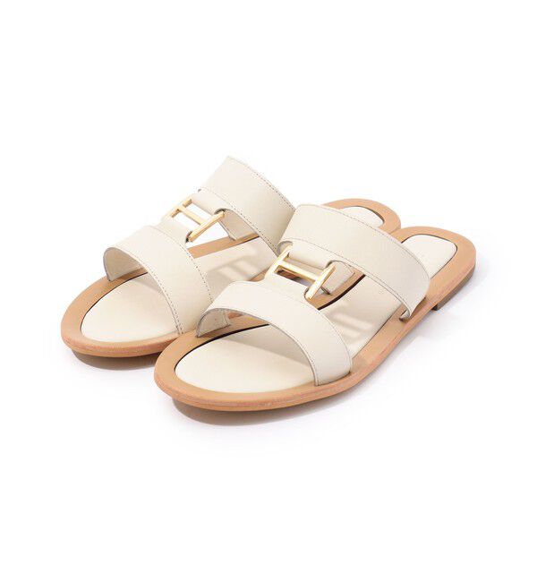 TOMORROWLAND GOODS「TOMORROWLAND バックル フラットサンダル」|サンダル|11 ホワイト