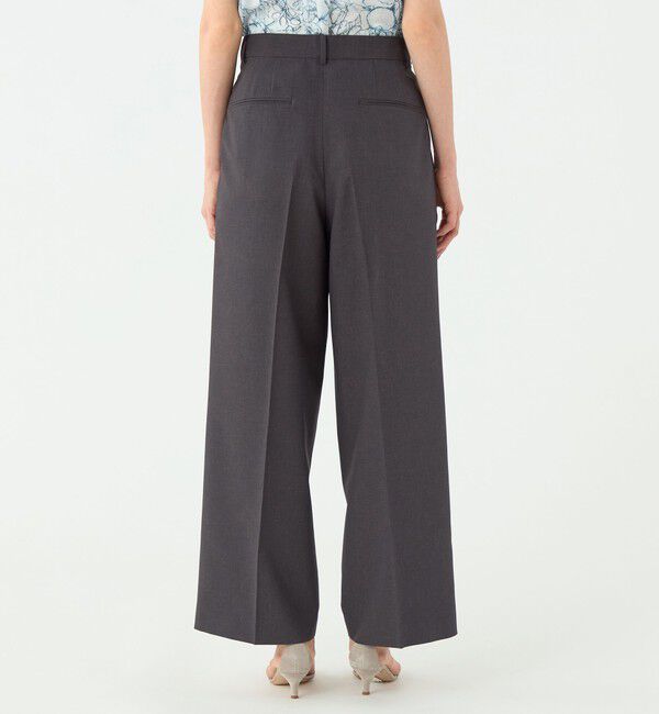 TOMORROWLAND collection「エクストラファインポリエステルトロピカル タックワイドパンツ」|その他|