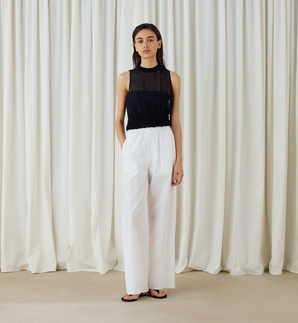 DES PRES「 シャーリングシルク タンクトップ」|シャツ・ブラウス|