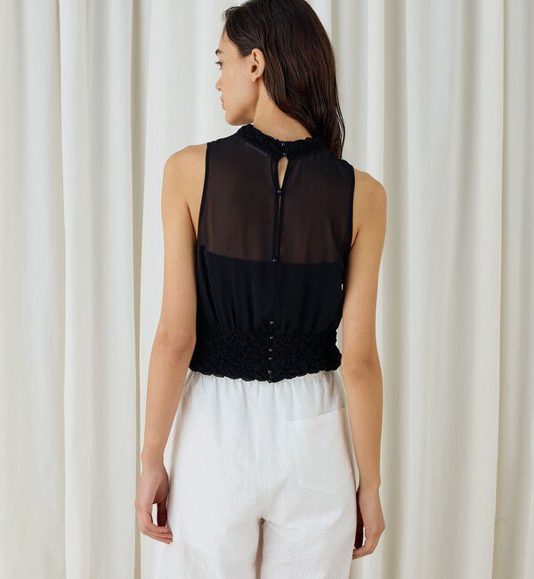 DES PRES「 シャーリングシルク タンクトップ」|シャツ・ブラウス|