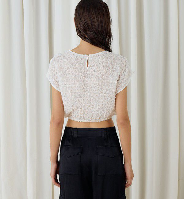 DES PRES「シャーリングシルク ショートプルオーバー」|シャツ・ブラウス|