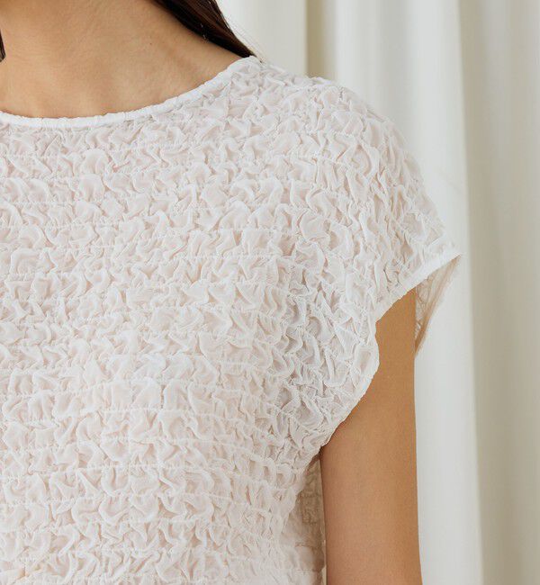 DES PRES「シャーリングシルク ショートプルオーバー」|シャツ・ブラウス|