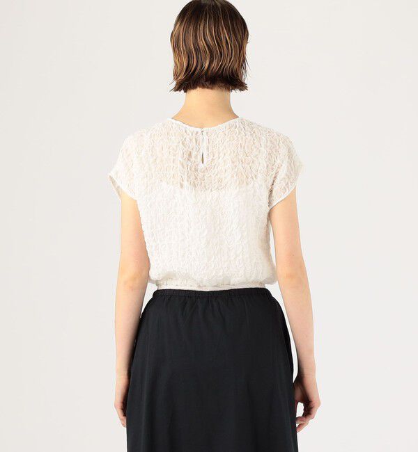 DES PRES「シャーリングシルク ショートプルオーバー」|シャツ・ブラウス|