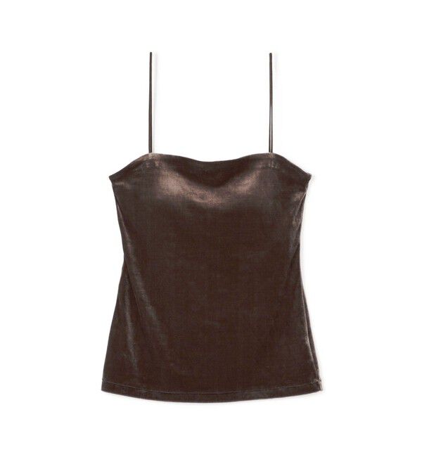 BACCA「inner piece ベロアジャージー カップインキャミソール」|Tシャツ・カットソー|49 ダークブラウン