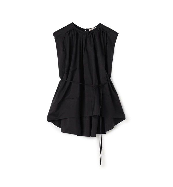 DES PRES「コットンシルクタイプライター コクーンギャザーブラウス」|シャツ・ブラウス|17 チャコールグレー