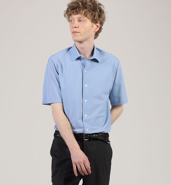 TOMORROWLAND MENS「ナイロンポリエステル ワイドスプレッドカラー ハーフスリーブシャツ CANCLINI」|シャツ・ブラウス|