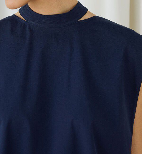 DES PRES「ストレッチポプリン スタンドカラーブラウス」|シャツ・ブラウス|