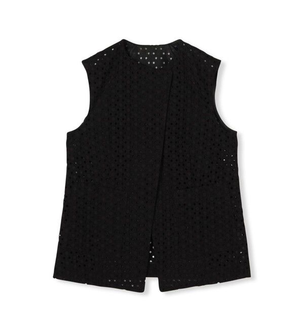 Ballsey「サークルエンブロイダリー ミドルジレ」|ベスト・ジレ|19 ブラック