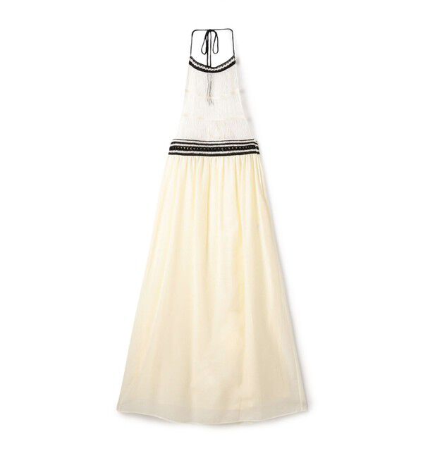 DES PRES「コットンシルクローンレースコンビ ホルターネックワンピース」|ワンピース|11 ホワイト