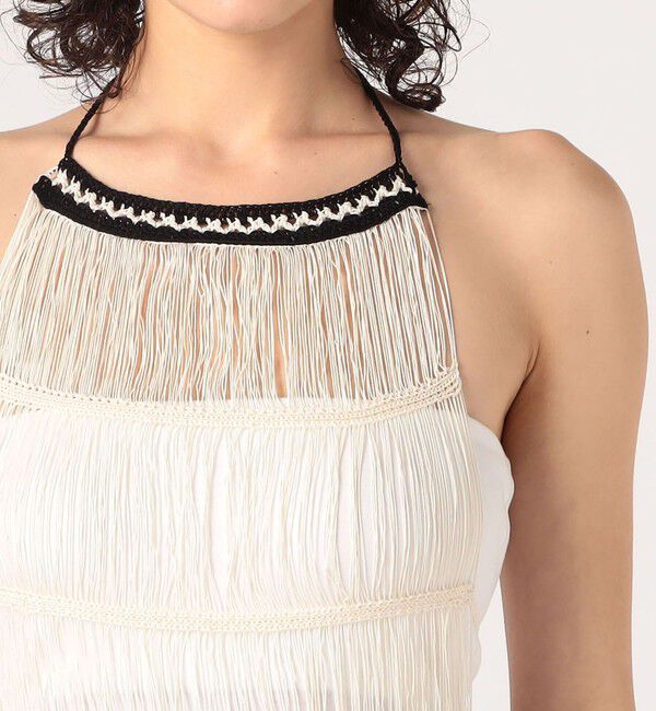 DES PRES「コットンシルクローンレースコンビ ホルターネックワンピース」|ワンピース|