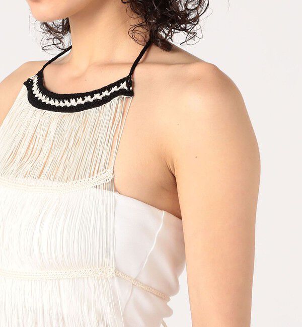 DES PRES「コットンシルクローンレースコンビ ホルターネックワンピース」|ワンピース|