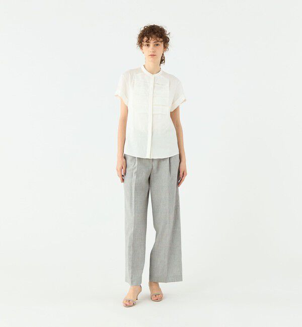 TOMORROWLAND collection「エフェクトリネン ハーフスリーブブラウス」|シャツ・ブラウス|