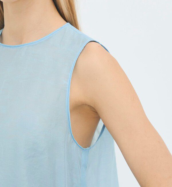 CABaN「コットンシルクオーガンジー ノースリーブブラウス」|シャツ・ブラウス|